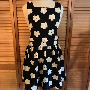 Black & White Floral Pinafore